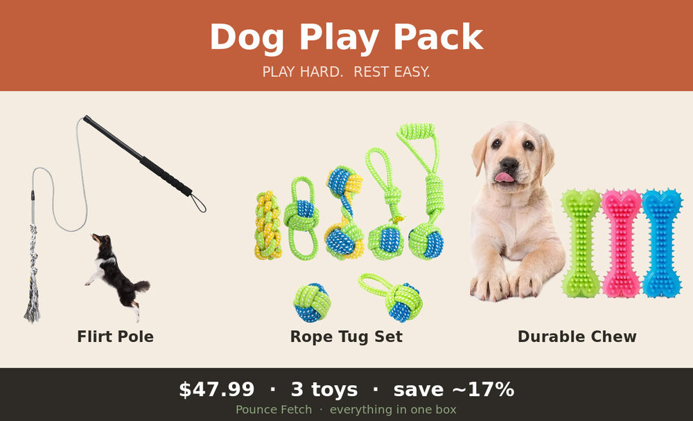 Dog Play Pack — Chase, Tug & Chew